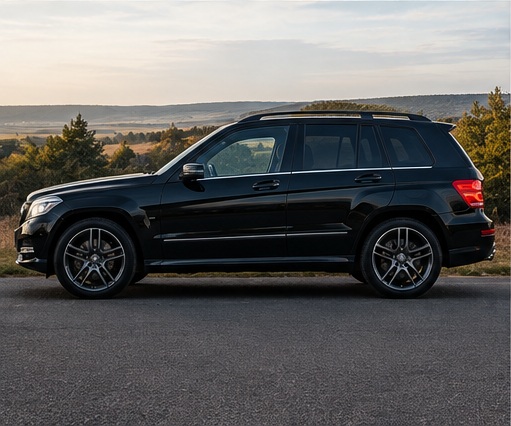 Schwarzer Mercedes-Benz GLK X204, Seitenansicht